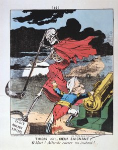 1871年のアドルフティエールに対する風刺漫画 作： Unbekannt