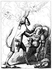 フランツ・アントン・メスマーの戯画、c1785 作： Unbekannt