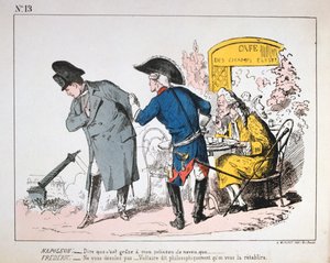 ナポレオンの風刺画私は、1871年にパリコミューンにあるヴァンドーム大聖堂の陥落を見ていた。 作： Unbekannt