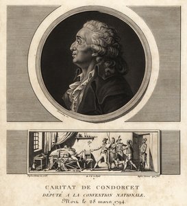 Caritat de Condorcet (1743-1794), フランスの哲学者・数学者 作： Unbekannt