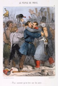 パリコミューンに関する漫画、1870年代。 作： Unbekannt