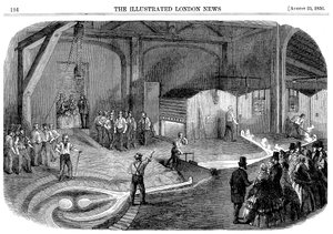1856年にウェストミンスターの時計塔の鐘を鋳造 作： Unbekannt