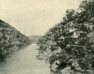 ブリッジからの白内障渓谷、ローンセストン、1901年。 作： Unbekannt