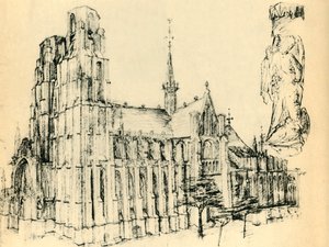 大聖堂と聖ミカエル、c1460、1943年。 作： Unbekannt