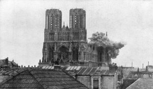 ランス大聖堂、第一次世界大戦、1917年4月19日 作： Unbekannt
