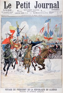 1903年にルベー大統領がアルジェリアを訪問した際の在来軍の騎兵隊 作： Unbekannt