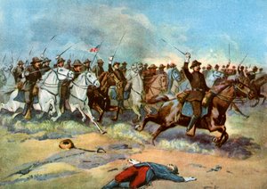 米国の常連による騎兵隊の突撃、スペイン-アメリカ戦争、1898年 作： Unbekannt