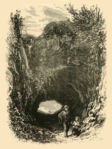 ペグウェル湾の洞窟、1898年。