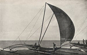 1926年のアウトリガーとセイロン海の漁船 作： Unbekannt