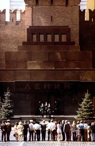 レーニン廟、モスクワの赤の広場、1980年の衛兵交代