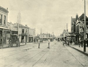 チャペルストリート。メルボルン、1901年。 作： Unbekannt