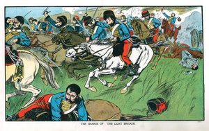 1854年10月25日、20世紀初頭のクリミア戦争、バラクラバでの軽旅団の突撃 作： Unbekannt