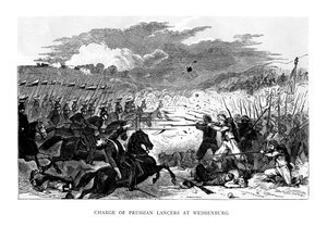 ヴァイセンブルクでのプロイセンランサーの突撃、1870年、1875年 作： Unbekannt