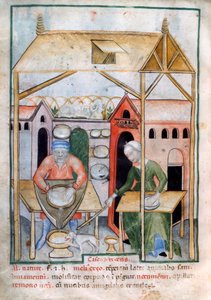 チーズ製造、1390-1400 作： Unbekannt