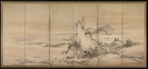 中国の風景、1500年代。 作： Unbekannt