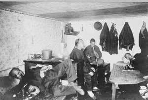 1900年頃、カリフォルニア州サンフランシスコの中国人宿舎（モノクロ写真