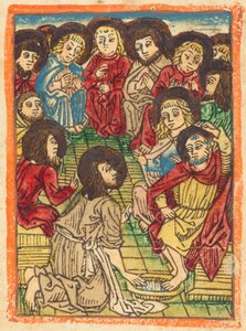 使徒たちの足を洗うキリスト、c。 1480年。 作： Unbekannt