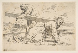 十字架を背負ったキリストは、カンタリーニに倣う。 1637-1639以降。 作： Unbekannt