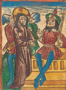 ピラトの前のキリスト、c。 1490年。 作： Unbekannt