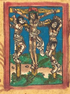 2人の盗賊の間の十字架上のキリスト、c。 14901500。
