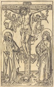 天使たちと十字架上のキリスト、c。 1490年。 作： Unbekannt