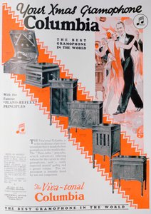 コロンビア蓄音機のクリスマス広告、1929 作： Unbekannt