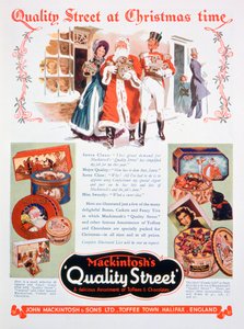 マッキントッシュクオリティストリートのクリスマス広告、1937