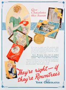 Rowntrees York Chocolatesのクリスマス広告、1924年 作： Unbekannt