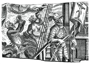 クリストファーコロンブスが船に搭乗し、16世紀に西に渡った最初の航海中、1870年 作： Unbekannt