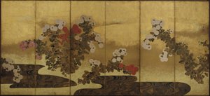 川辺の菊 江戸時代・19世紀 作： Unbekannt