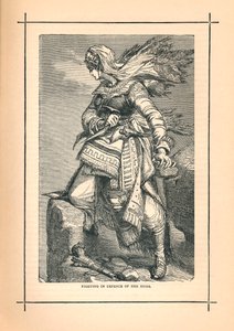 1839年のロシアの侵略に対してシャミルのために戦うサーカシアン女性 作： Unbekannt