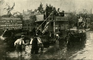 サウスシー、クラレンドンロード、雷雨後、1901年。 作： Unbekannt