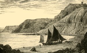 ウィットビー近くの崖、1898年。 作： Unbekannt