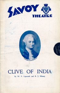 サヴォイ劇場のためのインドのクライヴプログラム、1934 作： Unbekannt