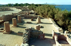 沿岸ローマ時代の遺跡、チュニジア、紀元3世紀 作： Unbekannt