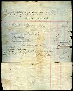 ココナッツ販売領収書、バルバドスからロンドン、1881年 作： Unbekannt