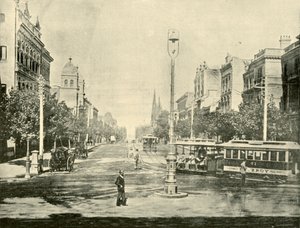 財務省の建物、1901年からのコリンズストリート、メルボルン。 作： Unbekannt