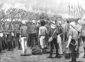 1883-85年のスーダン戦争における植民地軍：ニューサウスウェールズ州の歩兵...スアキム、1885年、1901年。 作： Unbekannt