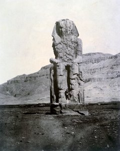 メムノンの巨像、テーベ、エジプト、1852年 作： Unbekannt
