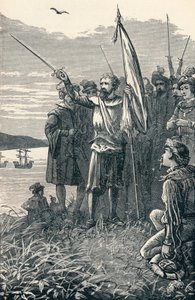 コロンバスがスペインでサンサルバドルを所有、1904年 作： Unbekannt