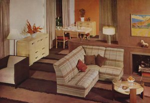 ニューヨークのダイニングとリビングのコンビネーション、1938