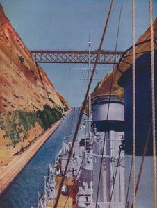 1893年に完成したコリント運河、1937 作： Unbekannt