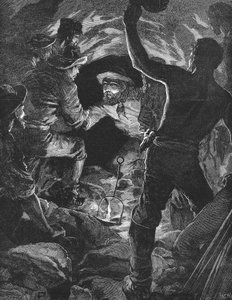 アルプス山脈の下にあるサン・ゴッタルドトンネルの完成（1880年 作： Unbekannt