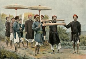 非難不法行為への歩行を非難、罰の非難、1900年。 作： Unbekannt