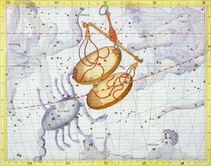 天秤座の星座、1729年 作： Unbekannt