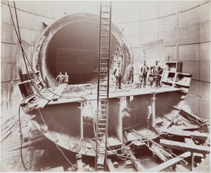建設、トンネル ロンドン、ロザヒテ・トンネルの建設 作： Unbekannt