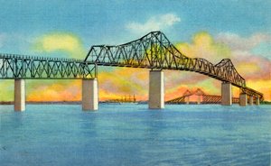 クーパーリバーブリッジ、サウスカロライナ州チャールストン、1942年。