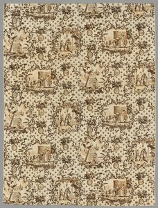 銅版画印刷リネン、1789-1791。