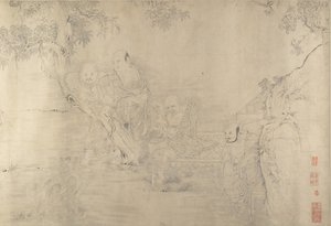 19 世紀から 20 世紀初頭の 16 羅漢以降のコピー。 作： Unbekannt