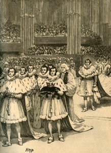 ウィリアム4世の戴冠式：王家の行列、ウェストミンスター寺院、ロンドン、1830年c1890。 作： Unbekannt